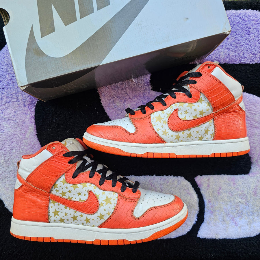 Nike Sb High Supreme “Orange Stars” Size 10.5