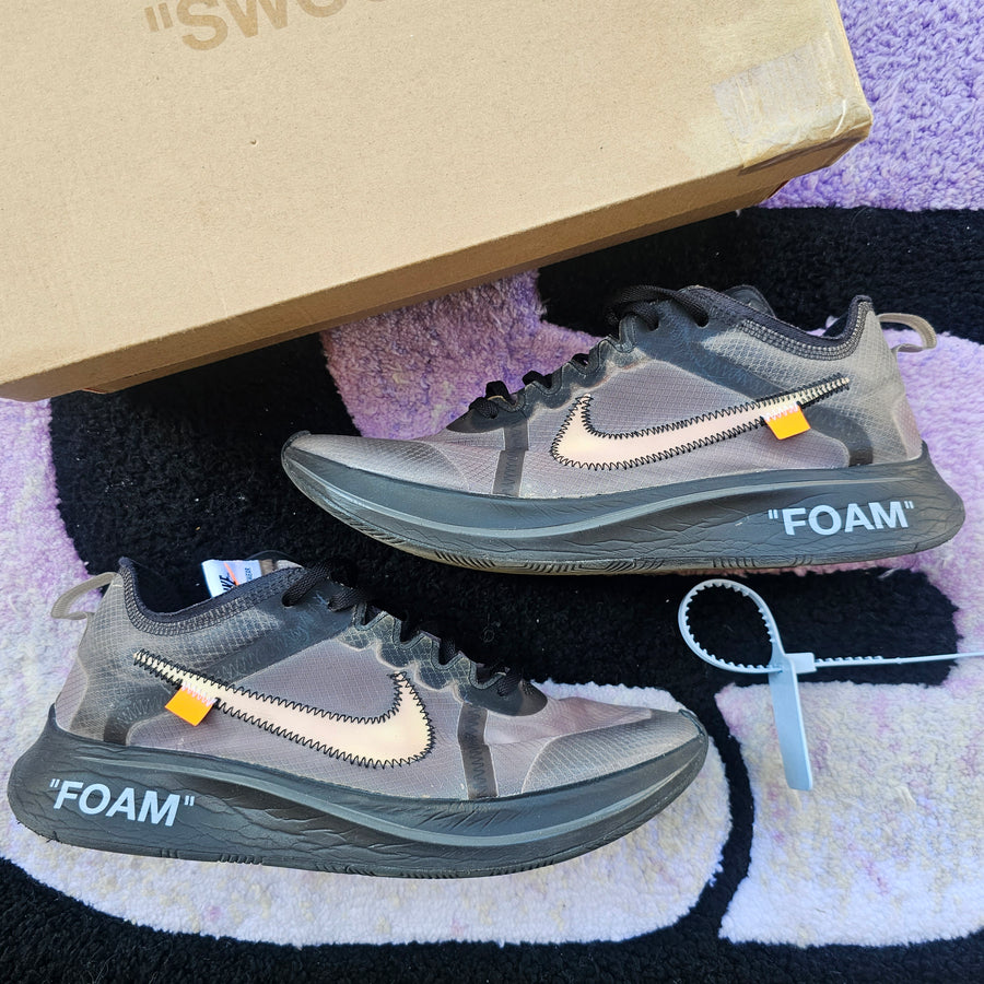 Nike Zoom Fly OFF WHITE “Black” Size 10