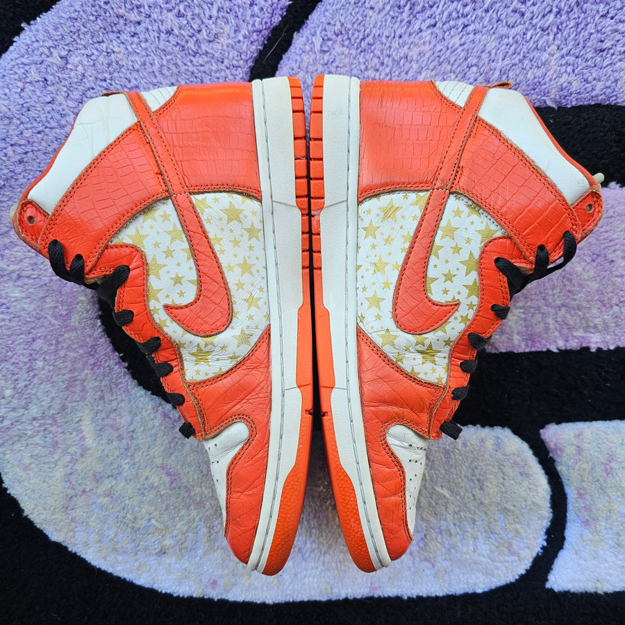 Nike Sb High Supreme “Orange Stars” Size 10.5